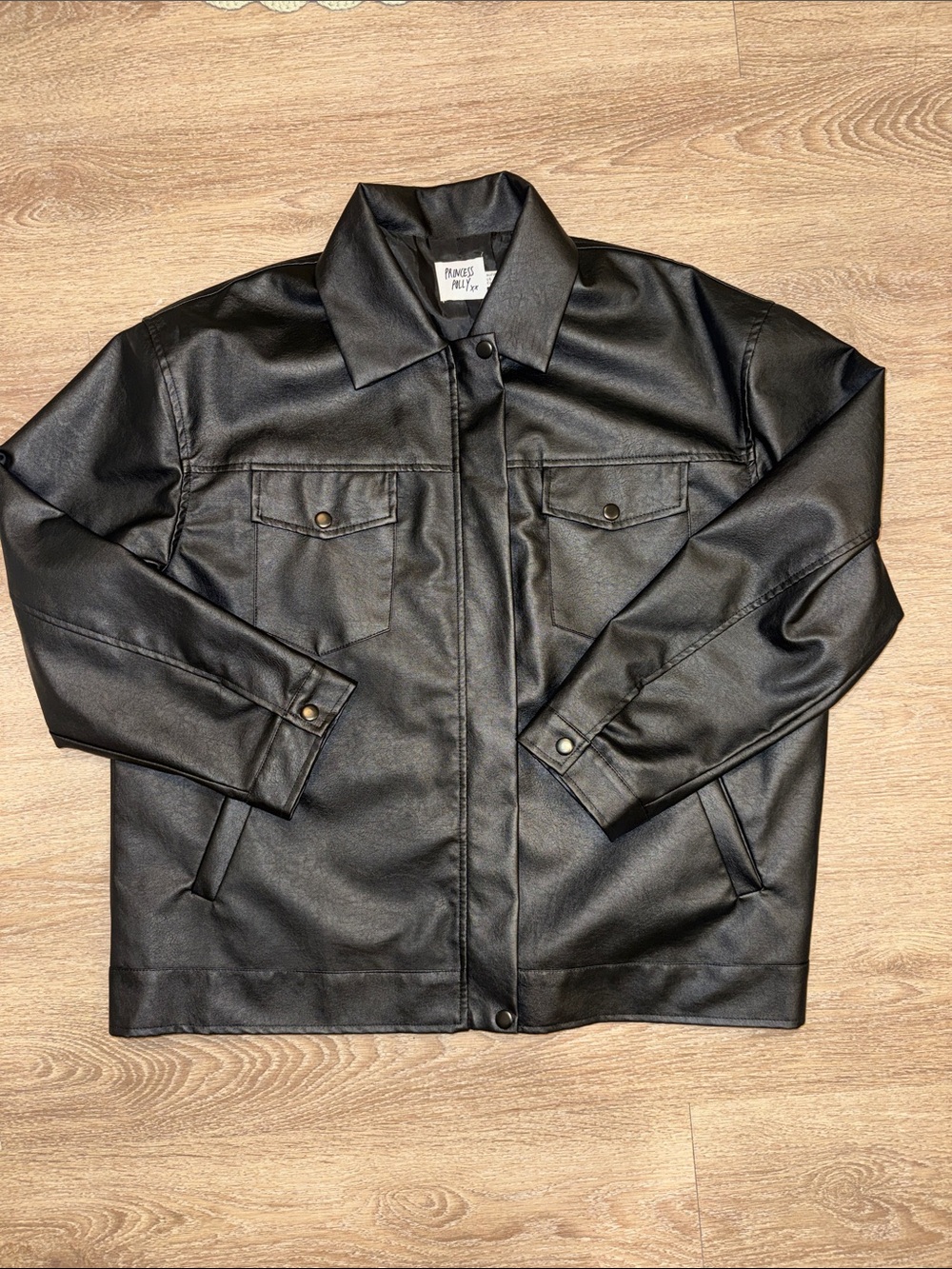 Princess Polly Leather Shacket size 8